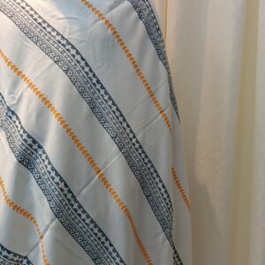 Hand Block Printed Viscose Shawl – White