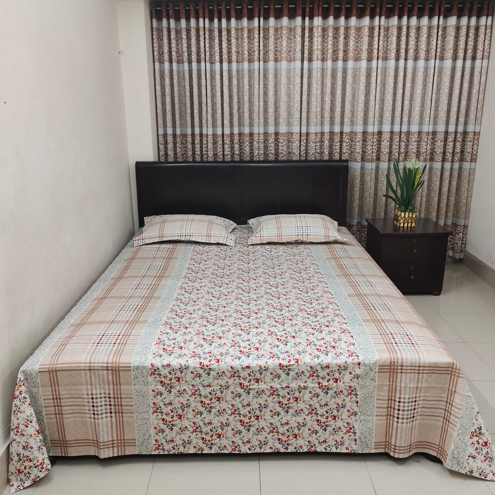 Luxury Twill Cotton Ortha Bedsheet – King Size – 3Pecs – Dr Choice - Image 3