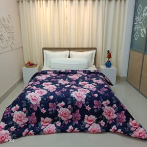 Finest Quality King Size Ortha Luxury Comforter (7 X 7.5 Feet) – Feather Touch Padding – Pink Rose