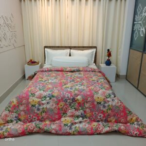 Premium Quality King Size Ortha Exclusive Comforter (85 X 90 Inch) – Happy Forest Pink