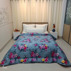 Finest Quality King Size Ortha Luxury Comforter (7 X 7.5 Feet) – Feather Touch Padding – Ash Rose