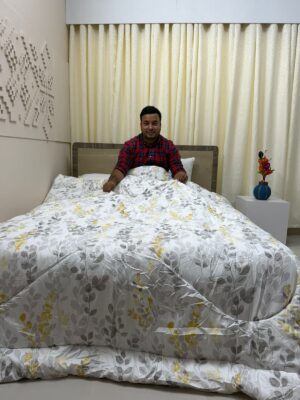 Limited Edition Export Quality King Size Ortha Exclusive Comforter (85 X 90 Inch) – Ash Leaf