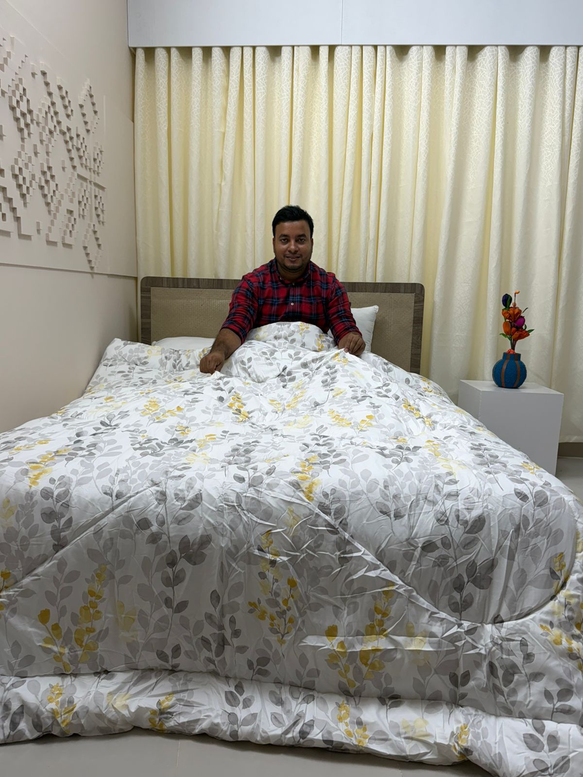 Limited Edition Export Quality King Size Ortha Exclusive Comforter (85 X 90 Inch) – Ash Leaf