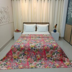 Finest Quality King Size Ortha Luxury Comforter Cover – Zipper System – 85*90 Inch – Happy Forest Pink