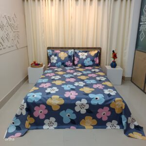 30/30 Count Luxury Exclusive Ortha Bedsheet – King Size – 3 Pecs Set – Pastel Ash