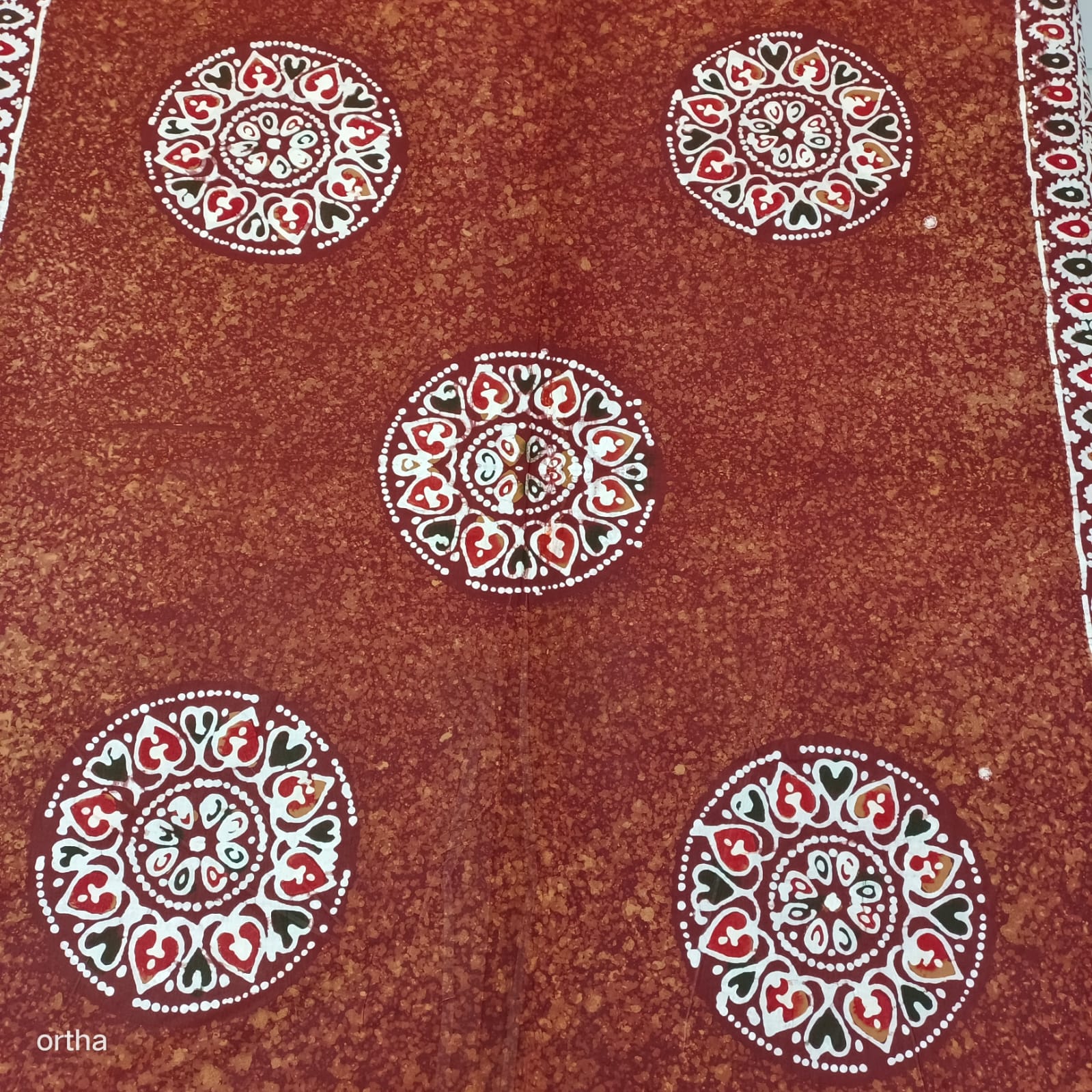 Ortha Designer Collection – 3 Pecs Set – Mom Batik – Maroon - Image 4