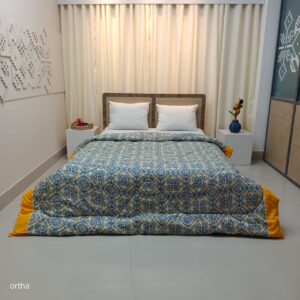 King Size Ortha Comforter (84 X 80 Inch) – Mixed Cotton – Noksha – Shawl Free
