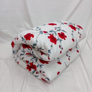 Finest Quality King Size Ortha Luxury Comforter (7 X 7.5 Feet) – Feather Touch Padding – Red Splash