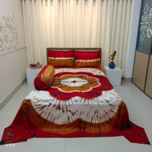 Tie-Dye Batik Bedsheet – Ortha Designer Collection – 4 Pecs Set