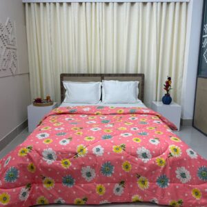 King Size Ortha Comforter (84 X 80 Inch) – Mixed Cotton – Misti Phul – Shawl Free