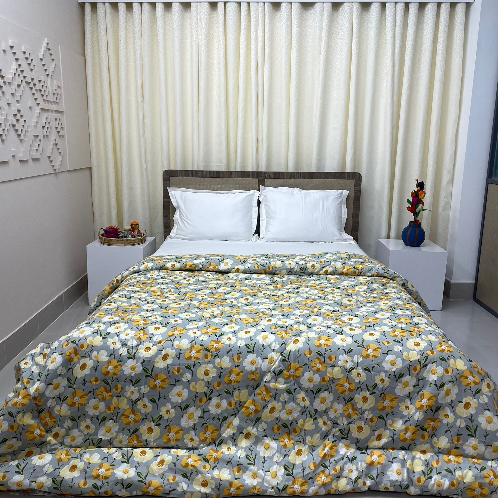 King Size Ortha Comforter (84 X 80 Inch) – Mixed Cotton – Cosmos – Shawl Free