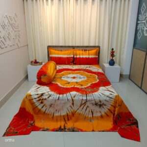Tie-Dye Batik Bedsheet – Ortha Designer Collection – 4 Pecs Set
