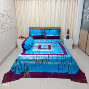 Tie-Dye Batik Bedsheet – Ortha Designer Collection – 4 Pecs Set