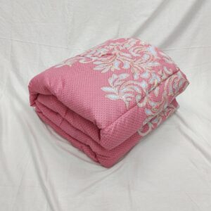 King Size Ortha Comforter (84 X 80 Inch) – Mixed Cotton – Diamond Pink – Shawl / Moshari Free
