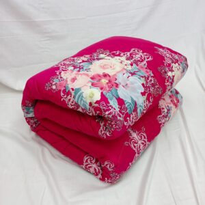 Finest Quality King Size Ortha Luxury Comforter (7 X 7.5 Feet) – Feather Touch Padding – Magenta